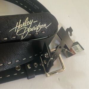 Harley-Davidson Black Leather Ladies Reflective Interchangeable Belt